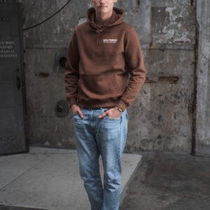 Home nob studios hoodie brown/white