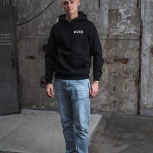 Home nob backwards hoodie black/white