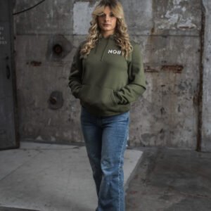 club nob hoodie olive green/white