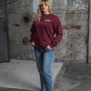 Home nob studios sweater burgundy/white