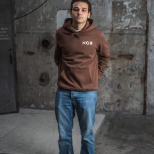 club nob hoodie brown/white