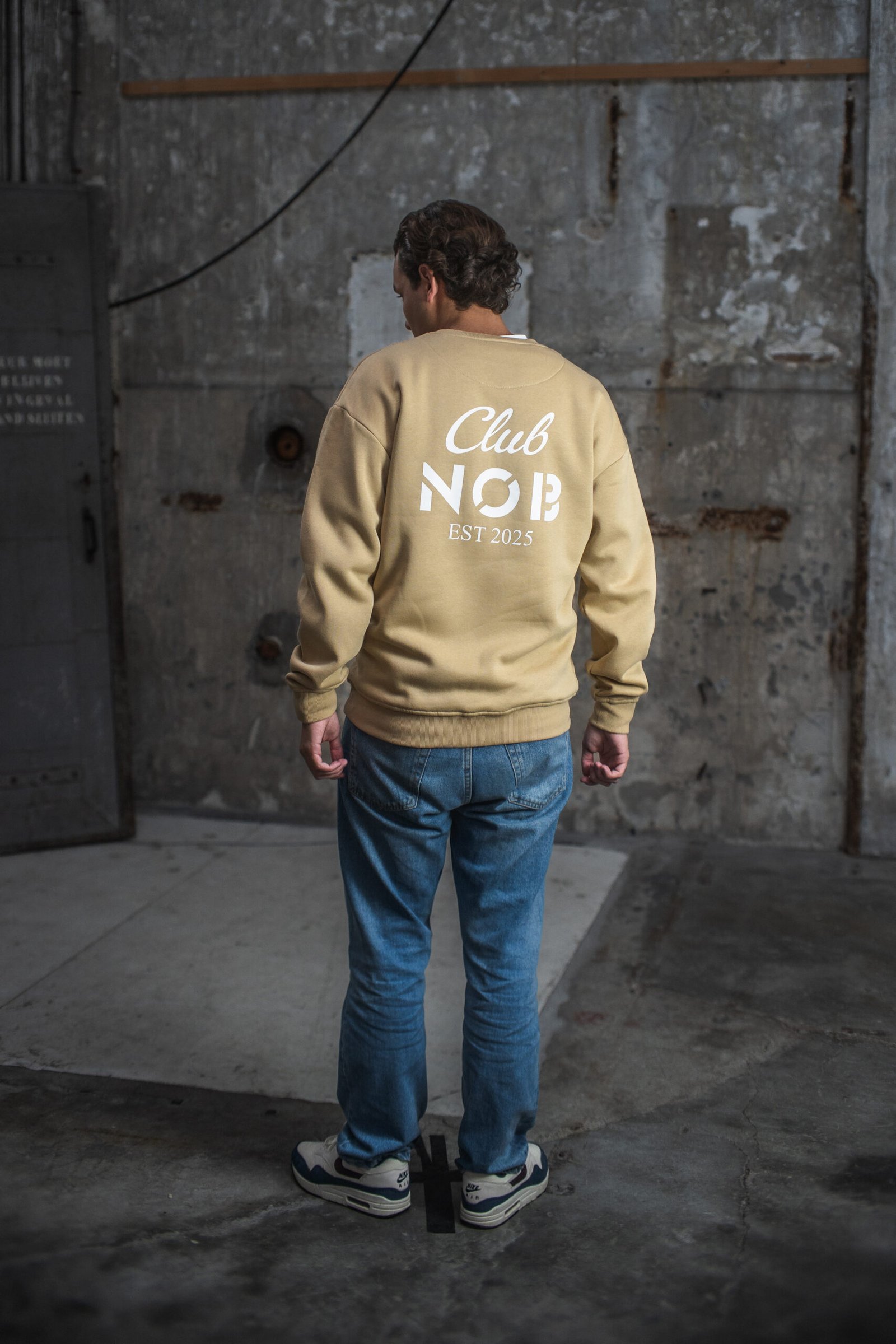 club nob sweater beige/white club nob sweater beige/white